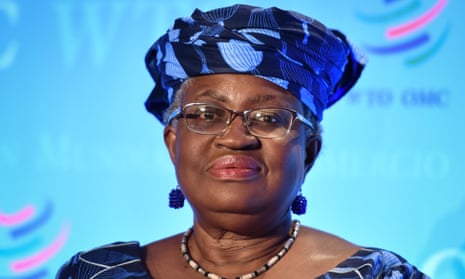 Nigerian former foreign and finance minister Ngozi Okonjo-Iweala attends a press conference on July 15, 2020, in Geneva, following her hearing before World Trade Organization 164 member states’ representatives, as part of the application process to head the WTO as director general.