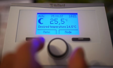 A general view of a domestic home wireless room thermostat.