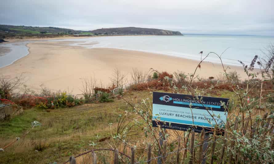 A building plot overlooking the main beach in Abersoch.