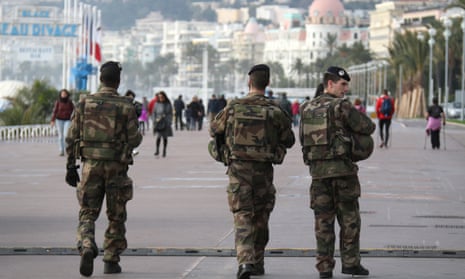 Soldiers on patrol in Nice