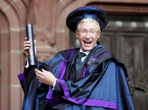Paul O’Grady received an honorary fellowship from Liverpool John Moores University in 2005 for services to entertainment