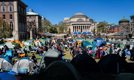 Student protesters on campus