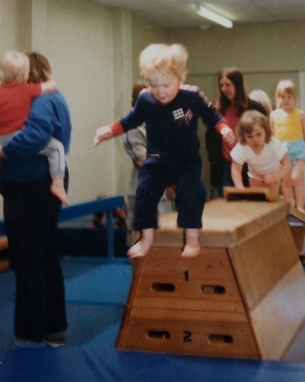 Gary Hunt doing gymnastics as a young child.