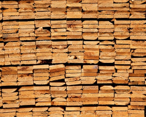 Lumber products in Ottawa, on 25 August.