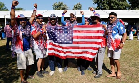 USA fans savour the atmosphere in New York.