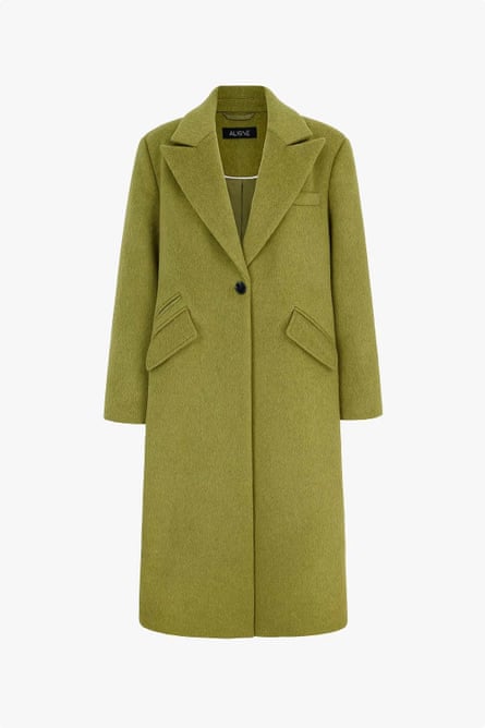 Olive one button coat