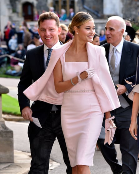 Nick Candy and Holly Valance attend Princess Eugenie's wedding at Windsor Castle in 2018.