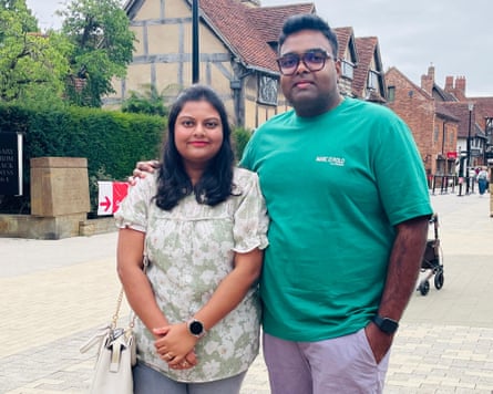 Deepa Natarajan and her husband, Vinoth Sekar.
