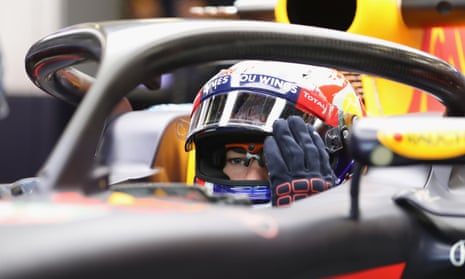 Red Bull’s Pierre Gasly tests the halo safety device last year. All 10 F1 teams tested it at different stages last season. 