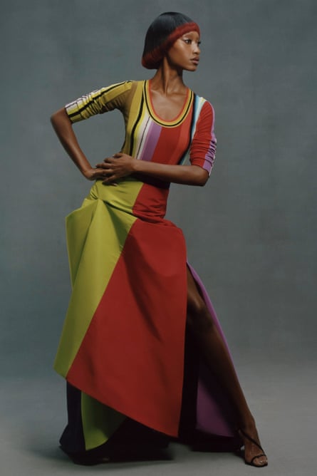 Danielle wears Christopher John Rogers, pre-fall 2023 collection