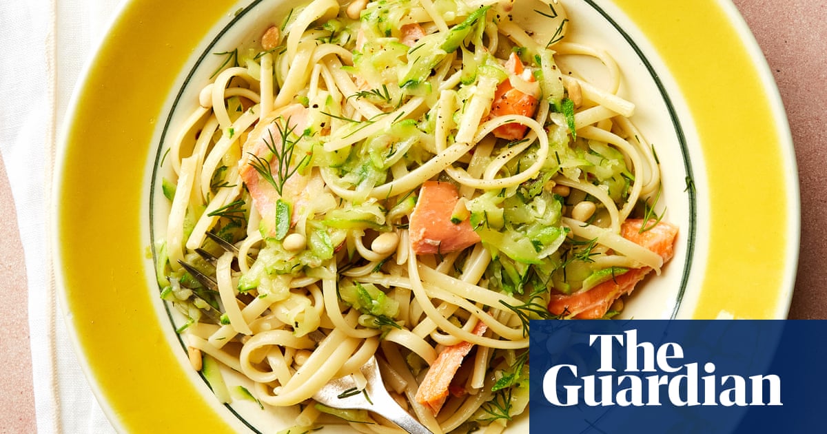 Rukmini Iyer's quick and easy recipe for courgette linguine with trout, lemon and dill | Quick and easy