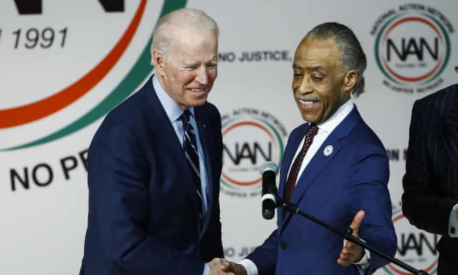Joe Biden with Sharpton before the South Carolina Democratic primary in February last year.