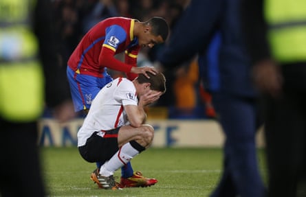 Tom Ince consoles a crying Steven Gerrard after the final whistle