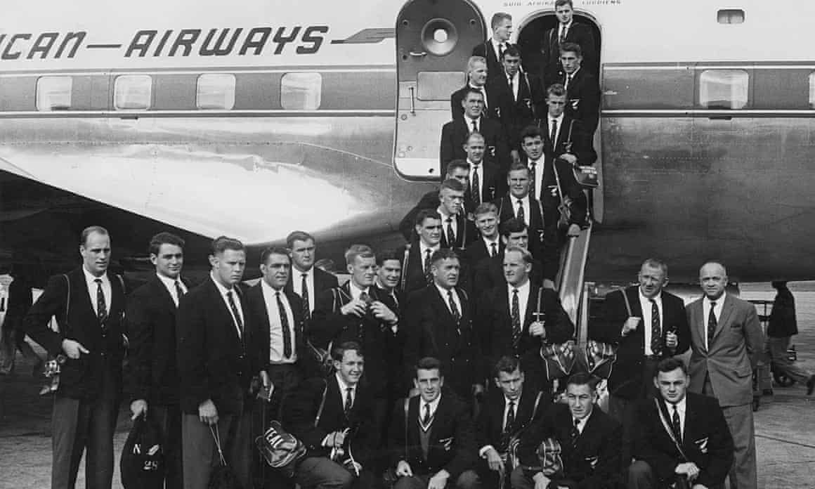 The New Zealand squad arrives in Johannesburg in 1970