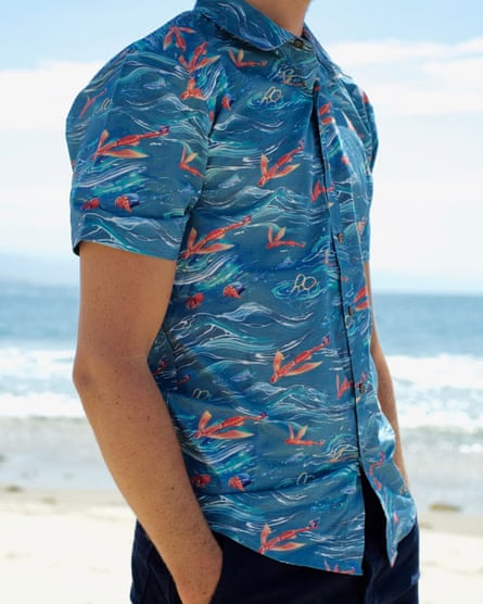 The ‘Paradise’ shirt, designed by Adolfo Correa for Corona and Parley for the Oceans.