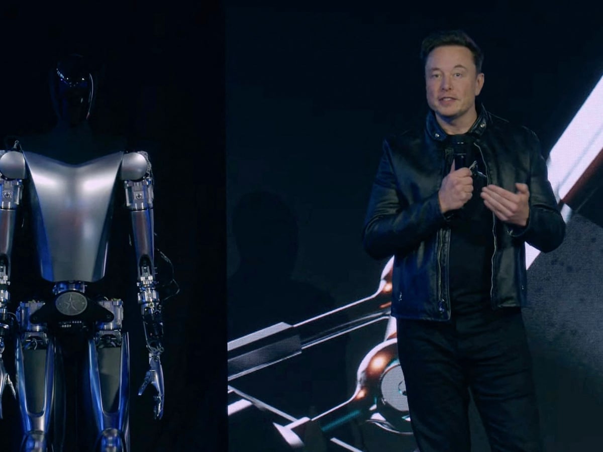 Elon Musk claims Tesla will start using humanoid robots next year | Elon Musk | The Guardian