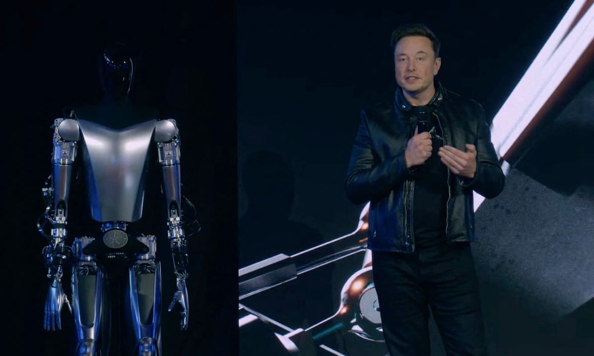 Elon Musk claims Tesla will start using humanoid robots next year | Elon Musk | The Guardian