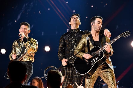 The Jonas Brothers perform at the Grammy awards in 2020.