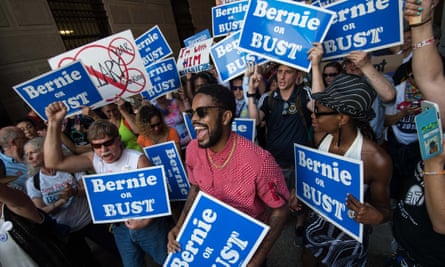 Bernie Sanders supporters in Philadelphia in July 2016.