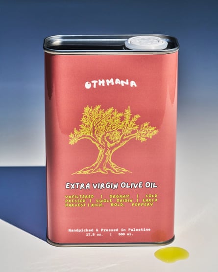 Tin of olive oil.