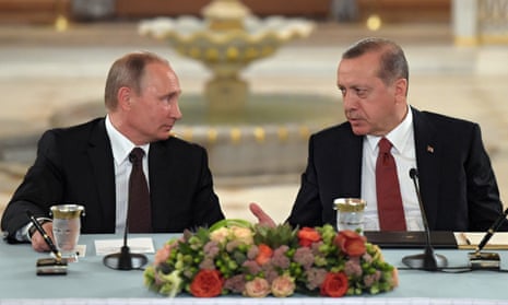 Vladimir Putin and Recep Tayyip Erdogan in October, 2016