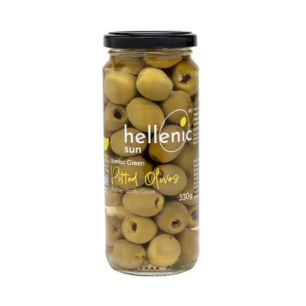 Hellenic Sun Pitted Jumbo Green Olives