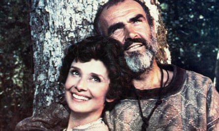 Audrey Hepburn and Sean Connery in Robin and Marian, 1975.