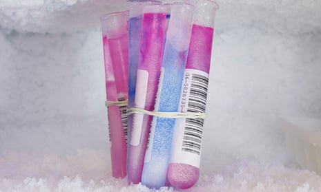 Test Tubes in an egg freezing unit