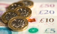 Picture of pound coins and banknotes.