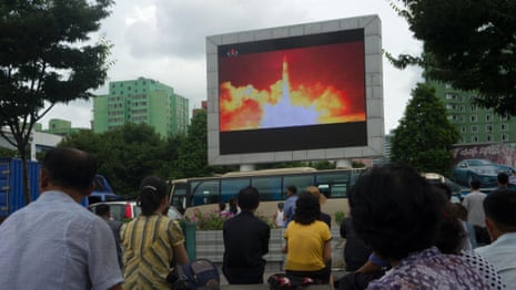 North Korea launches second missile test – video