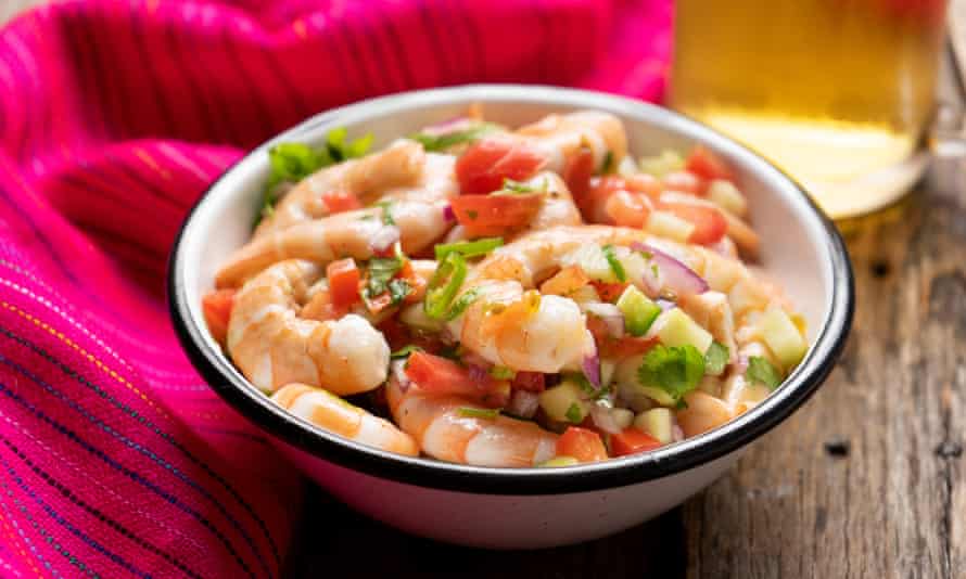 Mexican shrimp ceviche.