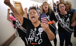 Protesters against the Kavanaugh nomination, outside Susan Collins’ offices on Capitol Hill in September 2018.