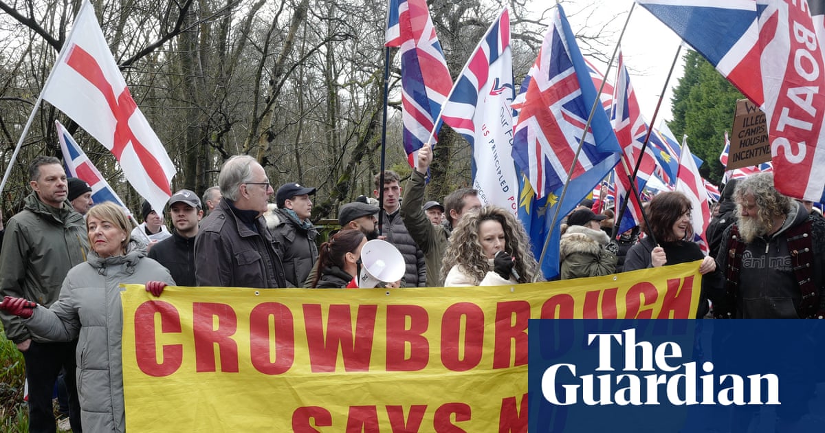 Thousands march in Crowborough over asylum plan for former military camp