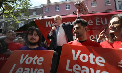 Boris Johnson campaigning in Parliament Street, York.