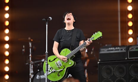 Sharleen Spiteri of Texas performs on the Pyramid stage.