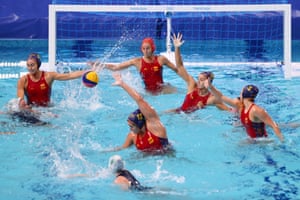 Spain v South Africa in the water polo