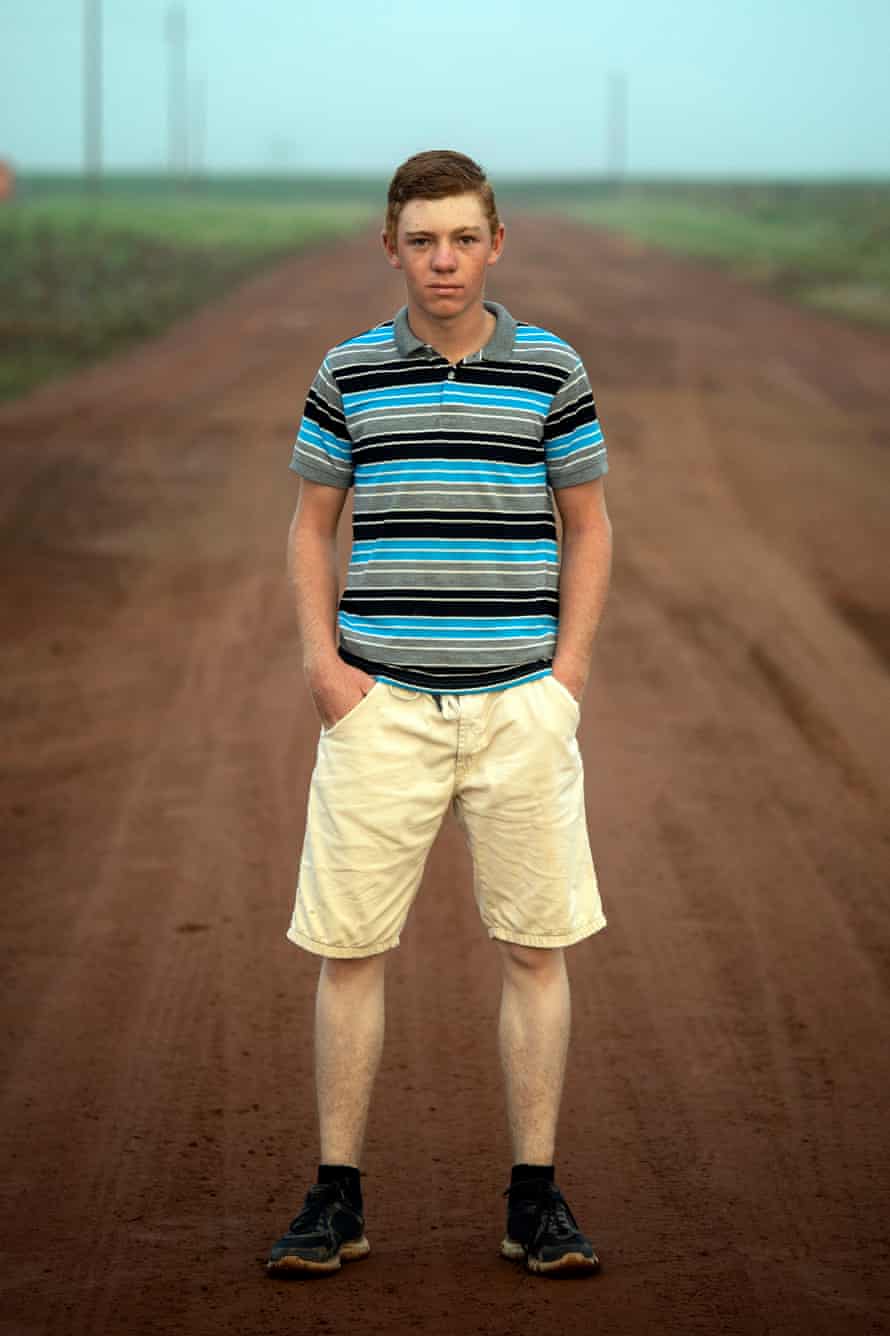 Fifteen-year-old David Bowen finished school helping his parents on the farm