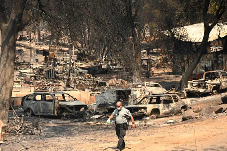 The aftermath of the Cache fire, which burned homes in Lake county.