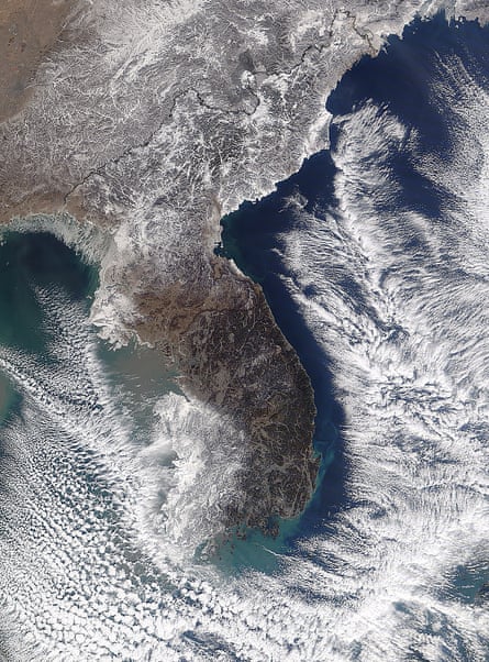 While a large snowstorm in January 2016 blanketed the eastern United States, winter weather was also whitening areas across Asia