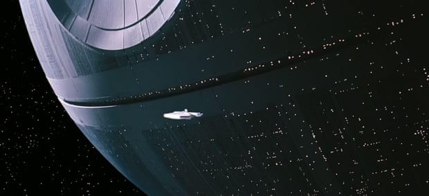 The Galactic Empire’s Death Star in a scene from Star Wars: Episode IV - A New Hope (1977). The ‘meridian trench’ across the battle station was the result of a happy accident when Cantwell made the piece.