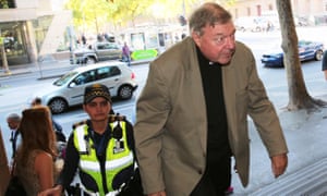 Cardinal George Pell arrives at Melbourne magistrates court in Melbourne for a preliminary hearing to fight alleged sexual offence charges. 