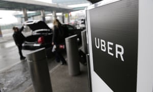 A pickup point for Uber at LaGuardia airport in New York. Uber has faced criticism before over its treatment of drivers.
