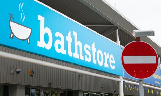 a Bathstore store and no entry sign