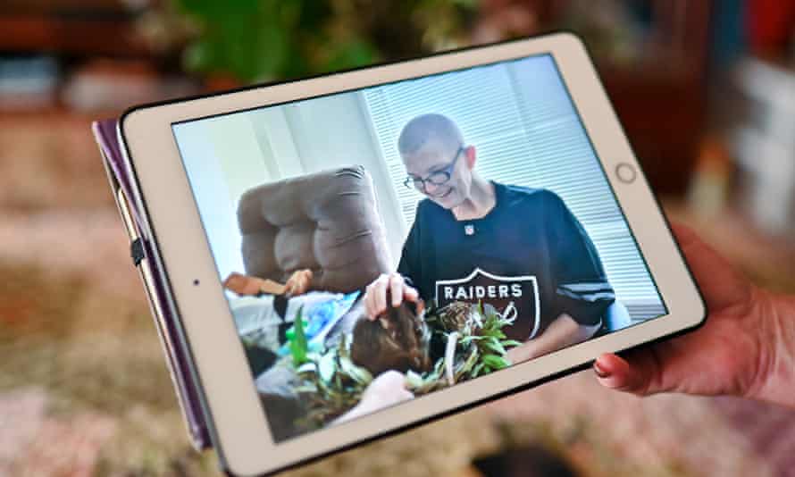 Sue Walton shows a photograph of her stepdaughter Katie Leigh French.