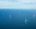 field of off shore wind turbines
