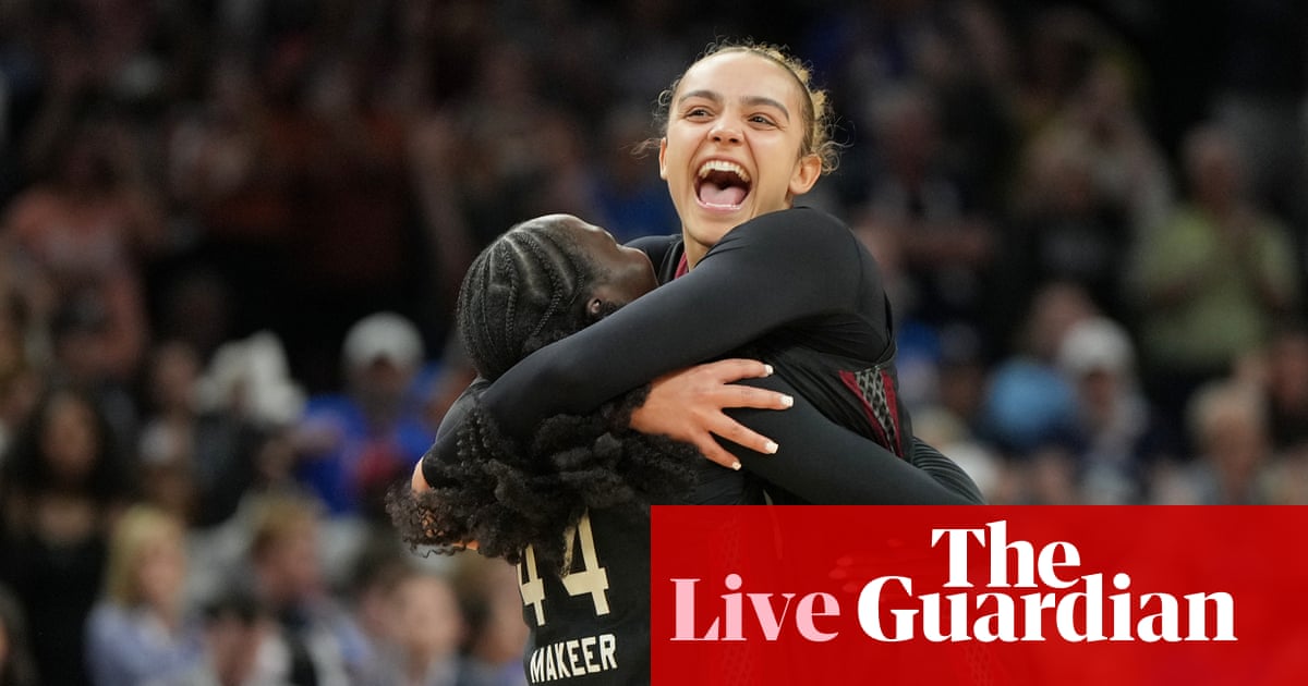 NCAA women’s Final Four: South Carolina shock UConn – live updates