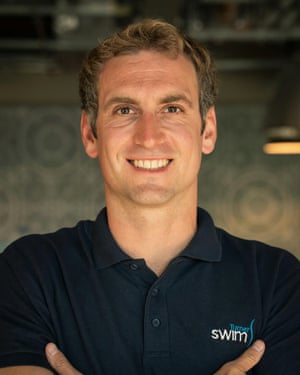 Andrew McAllister, who runs a swim coaching business.