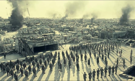 A scene from the Chinese war epic, The Eight Hundred.