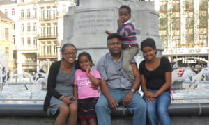 Andy Tsege, pictured with his family.