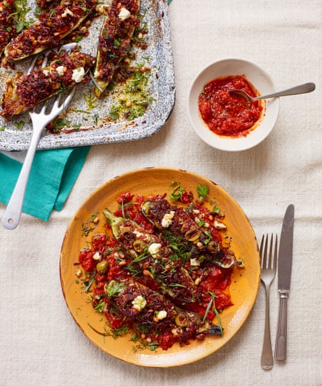 Thomasina Miers’ recipe for courgettes stuffed with red rice, olives ...